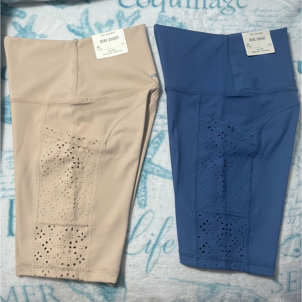 2 x American Eagle Aerie Hi Rise Bike Short sz XS